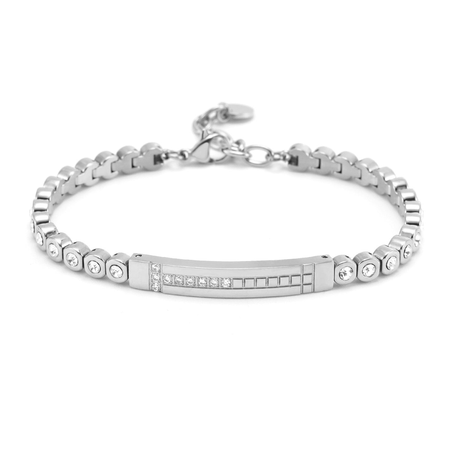 Popular Light Luxury High-grade Inlaid Stone Double T Bracelet