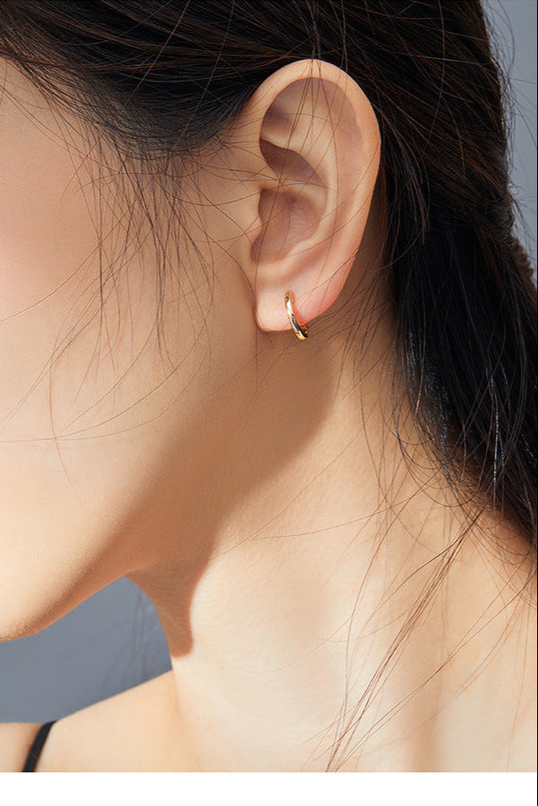 S925 Sterling Silver Earrings Gold Plated