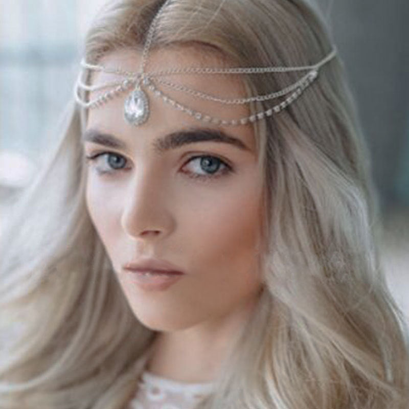 Personality Ethnic Wind Rhinestone Hair Chain