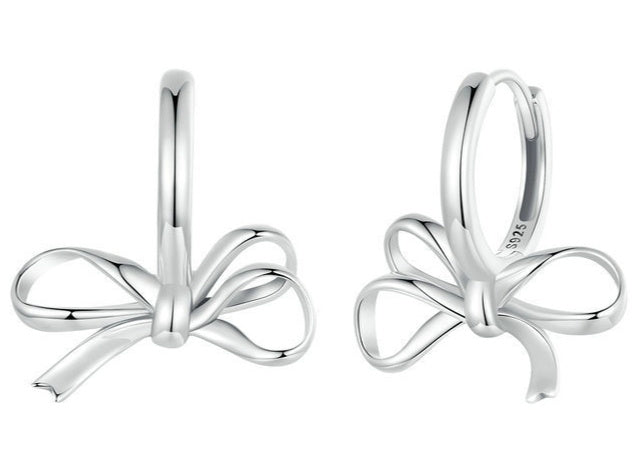Simpel All-match Bow Ear Clip S925 Sterling Silver