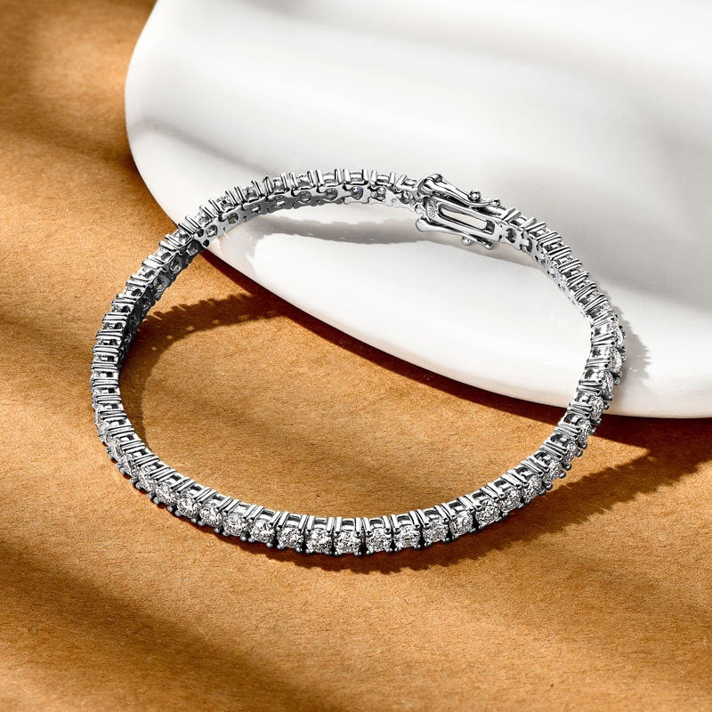 Moissanite Full Diamond Højkvalitets S925 Sterling Sølv armbånd til kvinder