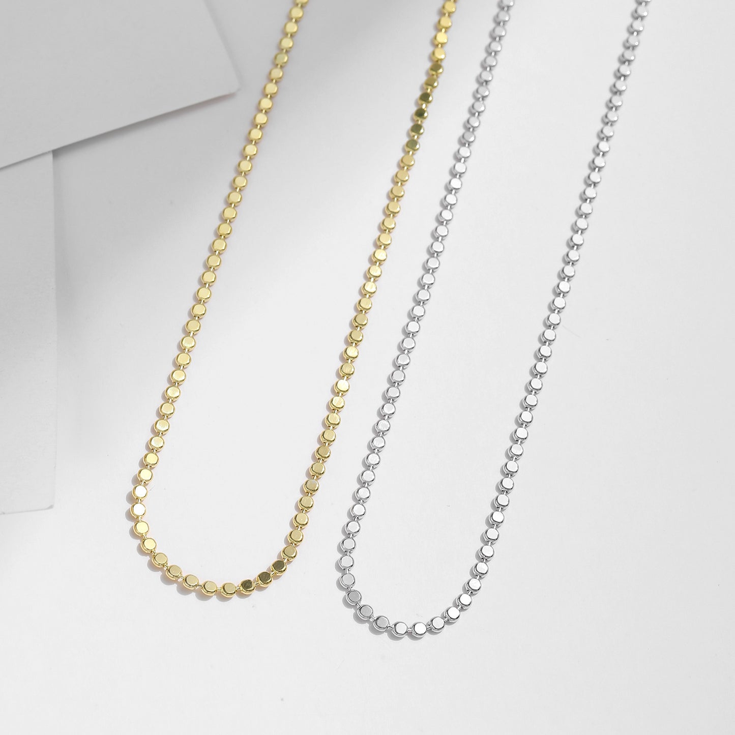 S925 Sterling Sølv Minority Simple Choker Choker Kvinder