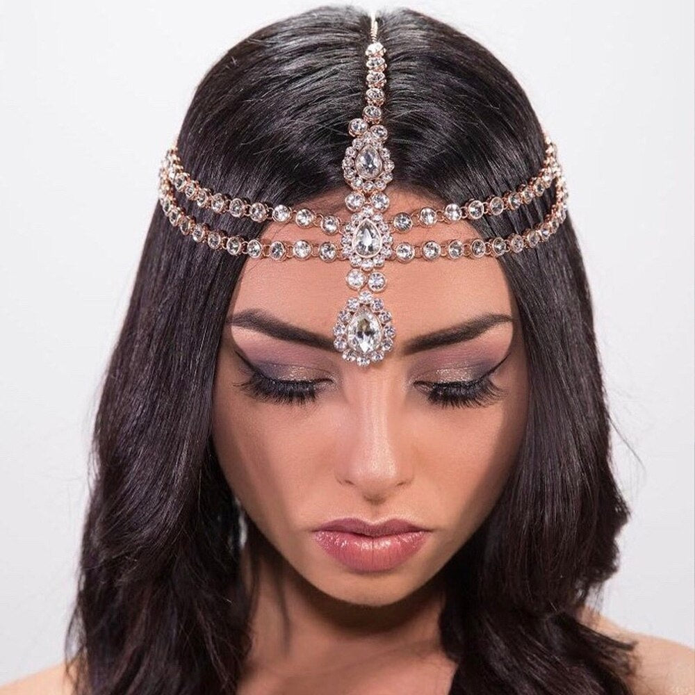 Personality Ethnic Wind Rhinestone Hair Chain