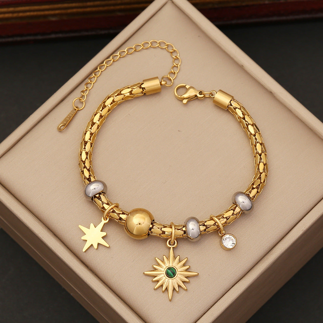 Eye Flower Elegant Bracelets Stainless Steel