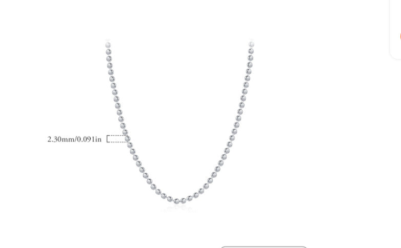 S925 Sterling Sølv Minority Simple Choker Choker Kvinder