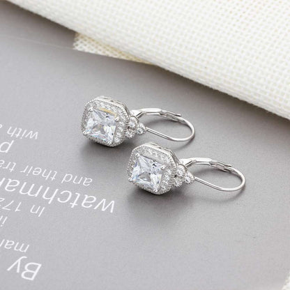 s925 sterling sølv rhinsten øreringe