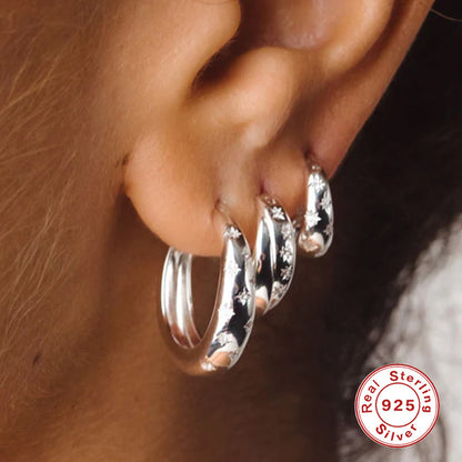 S925 Sterling Silver Diamond Femuddig Star Ear Ring