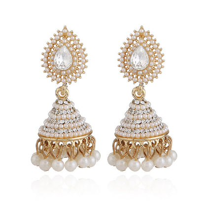 Ethnic Earrings Pearl Pendant Drop Dangle Earrings Fashion Jewelry
