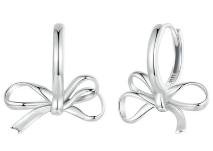 Enkel All-match Bow Ear Clip S925 Sterling Silver