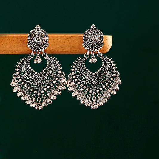 Retro Indian Ethnic Style Metal Alloy Earrings Exaggerated