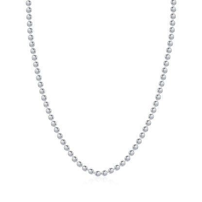S925 Sterling Silver Minority Simple Choker Choker Dam
