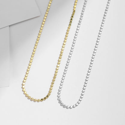 S925 Sterling Silver Minority Simple Choker Choker Dam