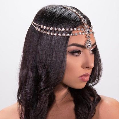 Personality Ethnic Wind Rhinestone Hair Chain