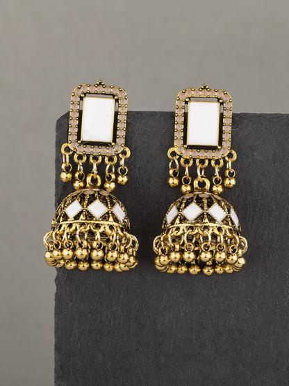 Retro Indian Earrings Three-color Bell Alloy